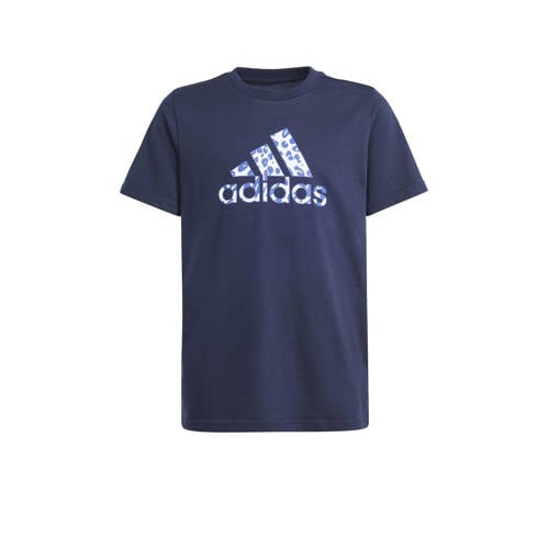 adidas Sportswear T-shirt donkerblauw Jongens/Meisjes Katoen Ronde hals