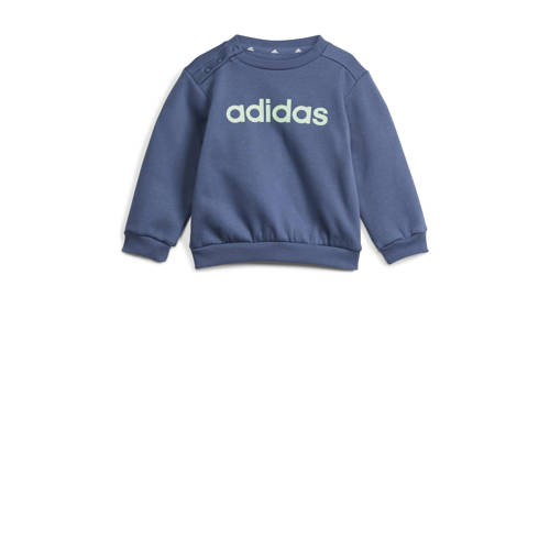 Adidas Sportswear joggingpak blauw grijs Jongens Meisjes Katoen Ronde hals 68