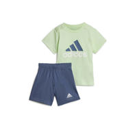 thumbnail: adidas Sportswear T-shirt + short lichtgroen/donkerblauw