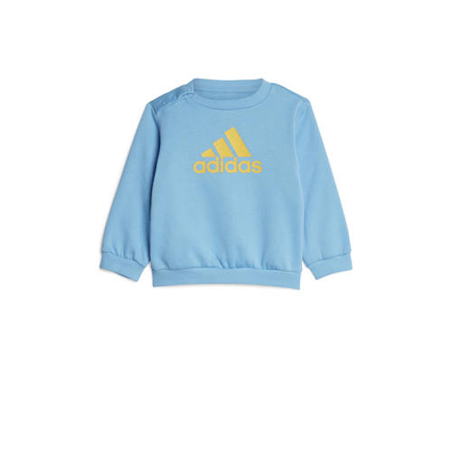 Adidas Sportswear joggingpak lichtblauw donkerblauw Jongens Meisjes Katoen Ronde hals 98