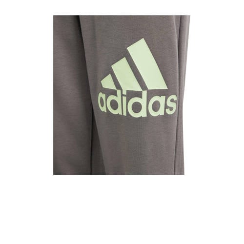 Adidas Sportswear joggingbroek bruin lichtgroen Jongens Meisjes Katoen 128