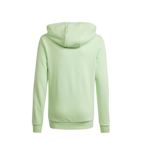 Adidas Sportswear French terry hoodie lichtgroen grijs Trui Jongens Katoen Capuchon 128