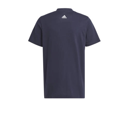 Adidas Sportswear T-shirt donkerblauw Jongens Meisjes Katoen Ronde hals 140