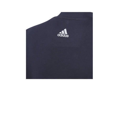 Adidas Sportswear T-shirt donkerblauw Jongens Meisjes Katoen Ronde hals 140