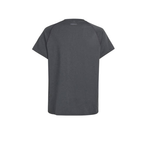 Adidas Sportswear sportshirt antraciet Sport t-shirt Grijs Gerecycled polyester Ronde hals 170