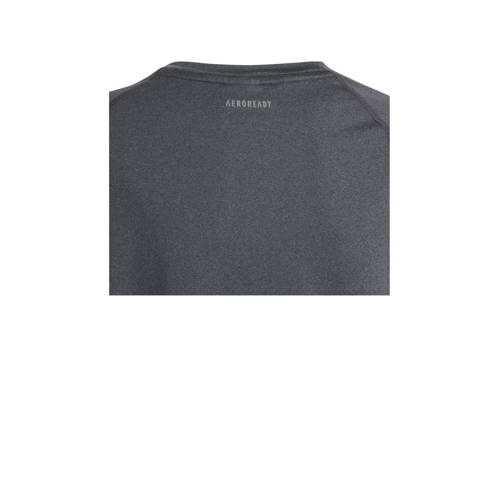 Adidas Sportswear sportshirt antraciet Sport t-shirt Grijs Jongens Meisjes Polyester Ronde hals 170