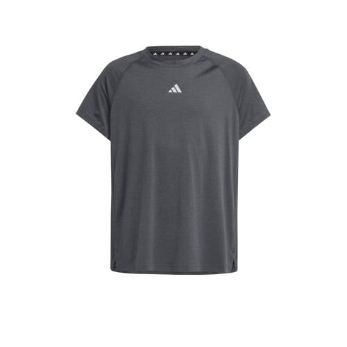 adidas Sportswear sportshirt antraciet Sport t-shirt Grijs Jongens/Meisjes Polyester Ronde hals