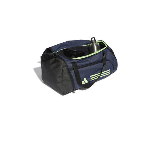 Adidas Performance sporttas TR Duffel S 30L donkerblauw lichtgroen Logo