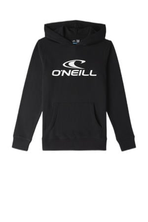 hoodie met tekst zwart/wit
