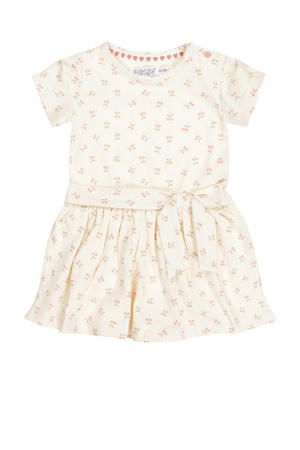 jurk Dress ss met all over print wit