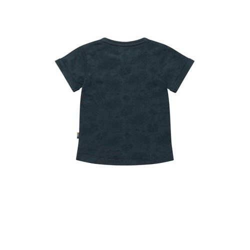Dirkje T-shirt met all over print donkerblauw Jongens Stretchkatoen Ronde hals 56