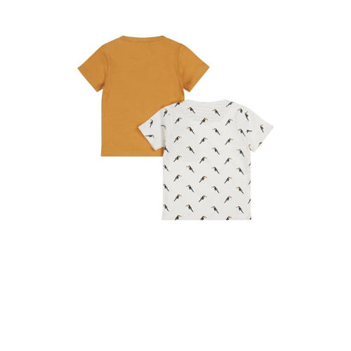Dirkje baby T-shirt set van 2 Oranje Jongens Katoen Ronde hals All over print 104