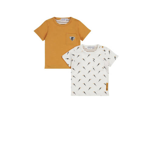 Dirkje baby T-shirt - set van 2 Oranje Jongens Katoen Ronde hals All over print - 104