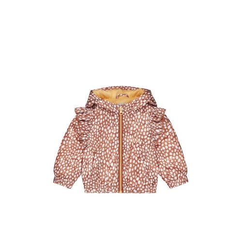 Dirkje zomerjas Jacket met stippen en ruches oudroze/wit Meisjes Polyester Capuchon