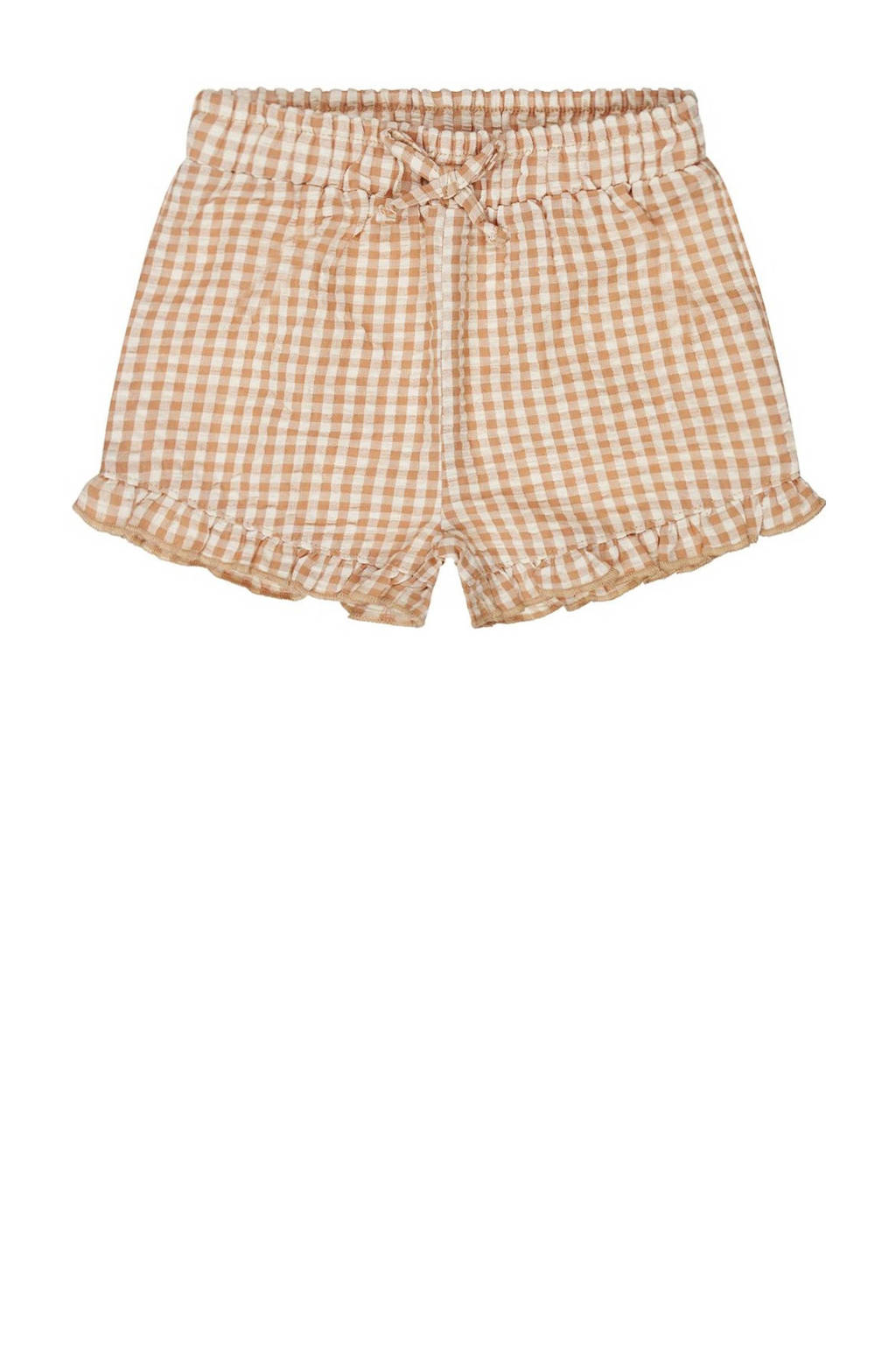 geruite casual short Shorts beige/wit