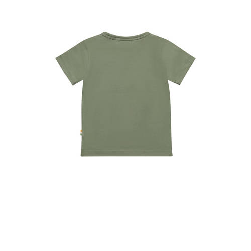 Dirkje T-shirt ss met printopdruk mosgroen Jongens Katoen Ronde hals 104