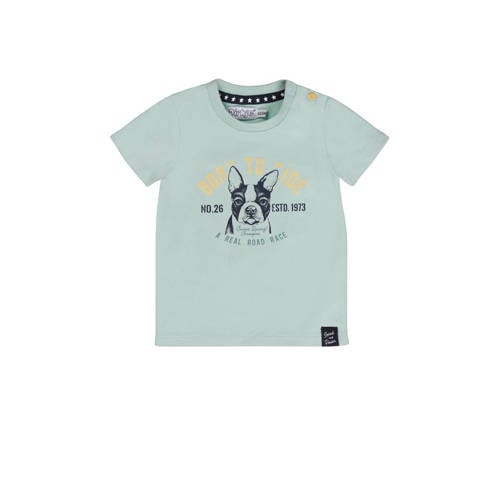 Dirkje T-shirt T-shirt ss met printopdruk lichtblauw Jongens Katoen Ronde hals - 104