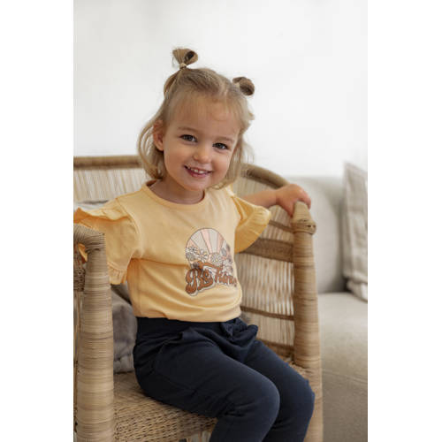Dirkje T-shirt ss met printopdruk oranje Jongens Katoen Ronde hals 56
