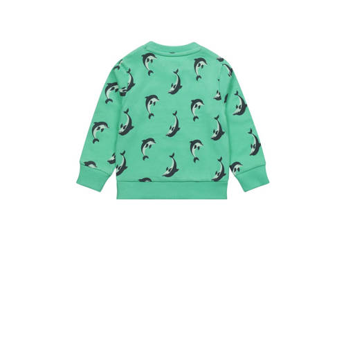 Dirkje sweater ls met all over print groen All over print 104