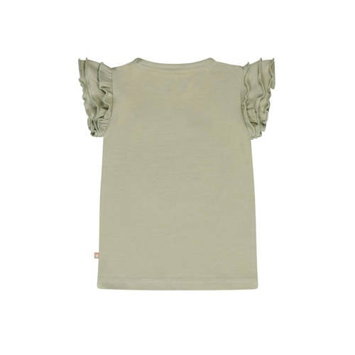 Dirkje T-shirt ss met printopdruk wit Meisjes Katoen Ronde hals 104