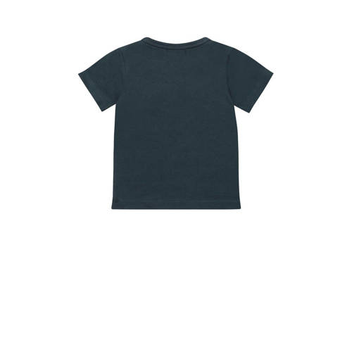 Dirkje T-shirt ss met printopdruk donkerblauw Jongens Katoen Ronde hals 104
