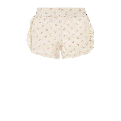 Dirkje casual short Shorts met all over print wit lichtroze Korte broek Meisjes Katoen 56
