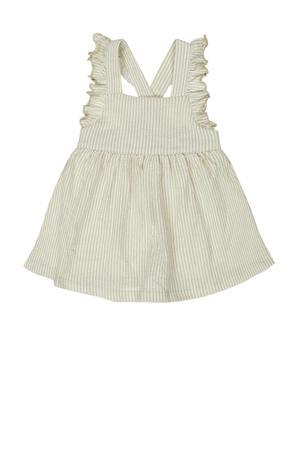 gestreepte overgooier Dress lichtgroen