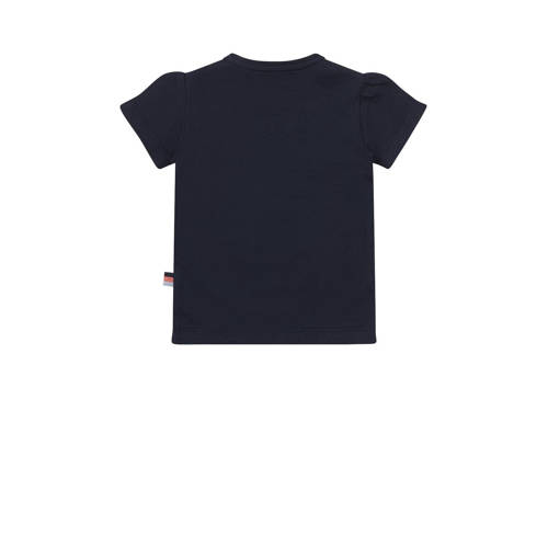 Dirkje T-shirt ss met tekst blauw Meisjes Katoen Ronde hals Tekst 104