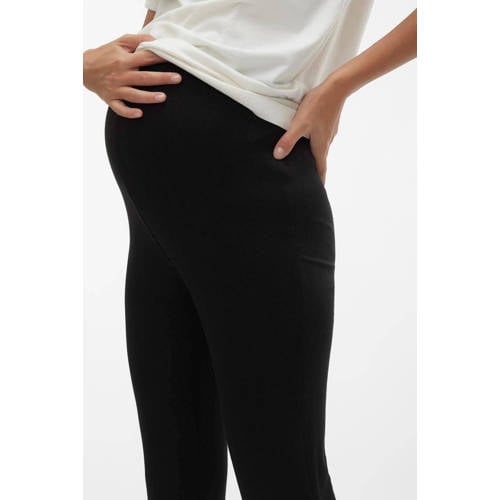 Mamalicious high waist flared zwangerschapslegging MLBRYNJA zwart Broek Dames Modal S