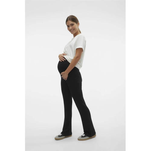 Mamalicious high waist flared zwangerschapslegging MLBRYNJA zwart Broek Dames Modal (duurzaam materiaal) XL