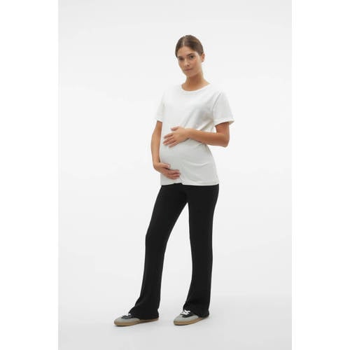 Mamalicious high waist flared zwangerschapslegging MLBRYNJA zwart Broek Dames Modal S