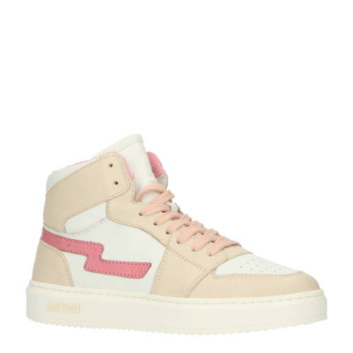Gattino leren sneakers wit/roze Meisjes Leer Meerkleurig - 27