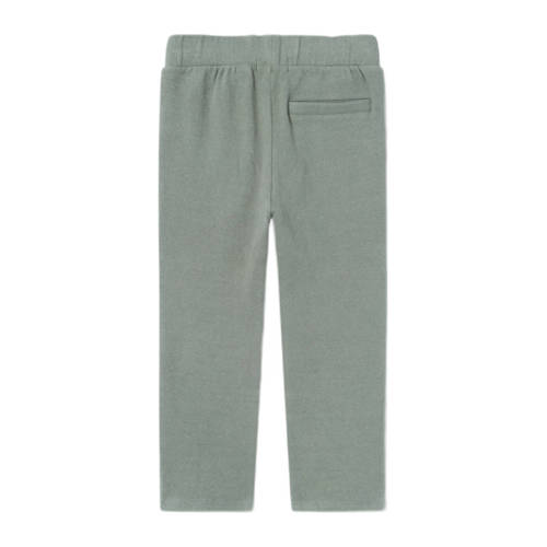 LIL' ATELIER MINI regular fit joggingbroek NMMTHOR met katoen groen Effen 92