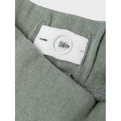 LIL' ATELIER MINI regular fit joggingbroek NMMTHOR met katoen groen Effen 92