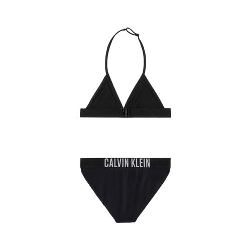 Calvin Klein triangel bikini zwart Meisjes Gerecycled polyamide Logo 128 140