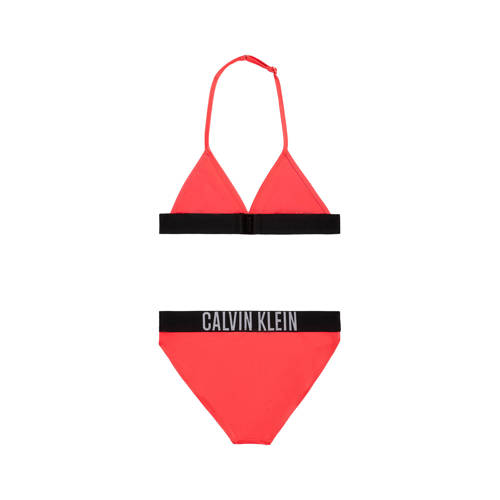 Calvin Klein triangel bikini rood Meisjes Gerecycled polyester Logo 128 140