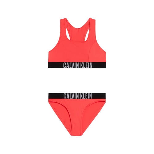 Calvin Klein crop bikni rood Bikini Meisjes Polyester Logo