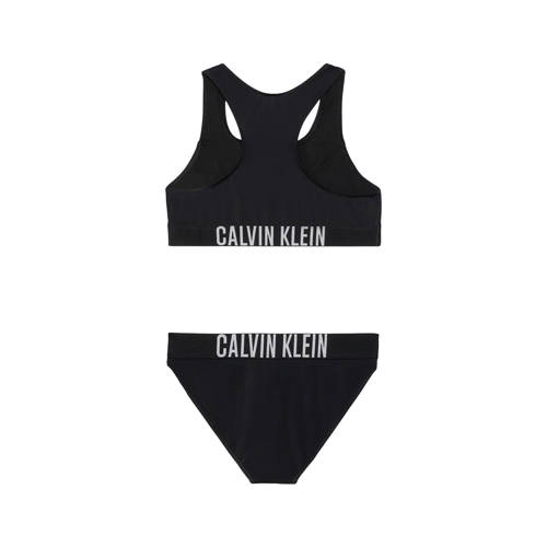 Calvin Klein crop bikini zwart Meisjes Polyamide Logo 128 140