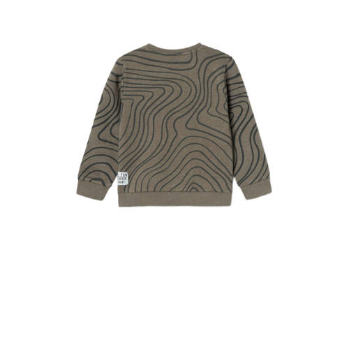 Name it MINI sweater NMMTRISTAN met all over print donkergroen All over print 104