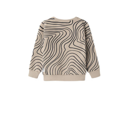 Name it MINI sweater NMMTRISTAN met all over print lichtzand Beige All over print 104