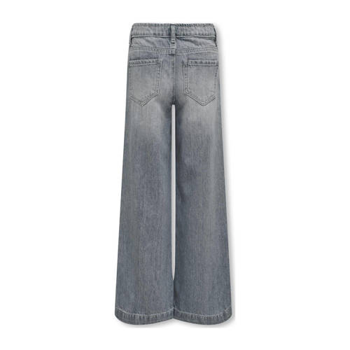 Only KIDS GIRL wide leg jeans medium grey denim Grijs Meisjes Katoen 116