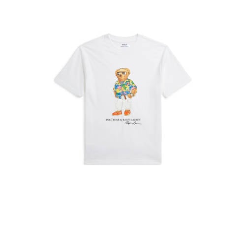 POLO Ralph Lauren T-shirt met printopdruk wit Jongens Katoen Ronde hals