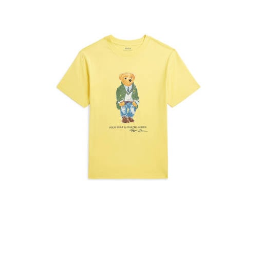 POLO Ralph Lauren T-shirt met printopdruk geel Jongens Katoen Ronde hals