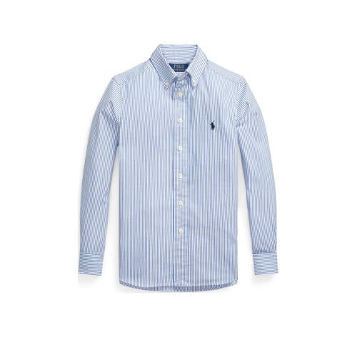 POLO Ralph Lauren gestreept overhemd lichtblauw/wit Jongens Katoen Klassieke kraag