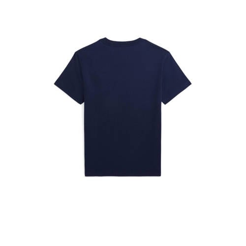 Polo Ralph Lauren T-shirt met printopdruk donkerblauw Jongens Katoen Ronde hals 128