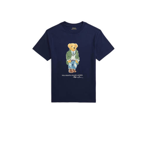 POLO Ralph Lauren T-shirt met printopdruk donkerblauw Jongens Katoen Ronde hals