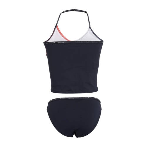 Tommy Hilfiger tankini donkerblauw rood wit Bikini Meisjes Gerecycled polyamide 128 140