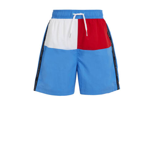 Tommy Hilfiger zwemshort blauw/rood/wit Jongens Polyamide Meerkleurig