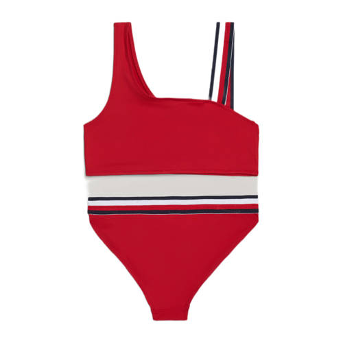 Tommy Hilfiger crop bikini rood Meisjes Gerecycled polyamide Meerkleurig 152 164