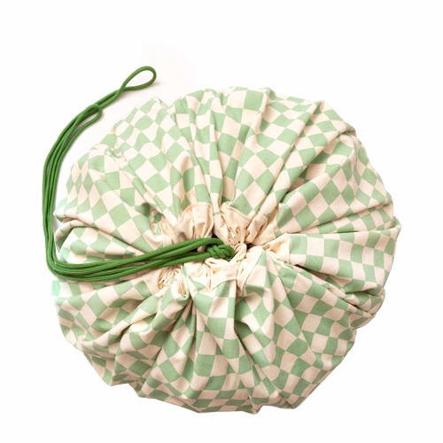 Play&Go 2-in-1 opbergzak speelkleed Vichy Green Groen